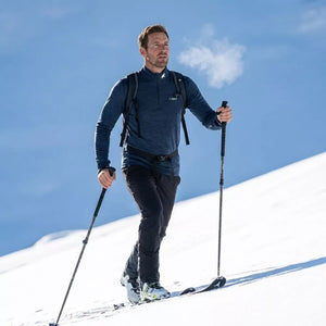 Bielizna termoaktywna Finn Zip 210 męska, kolor Blue St Moritz, wełna merynosów, Fjork Merino